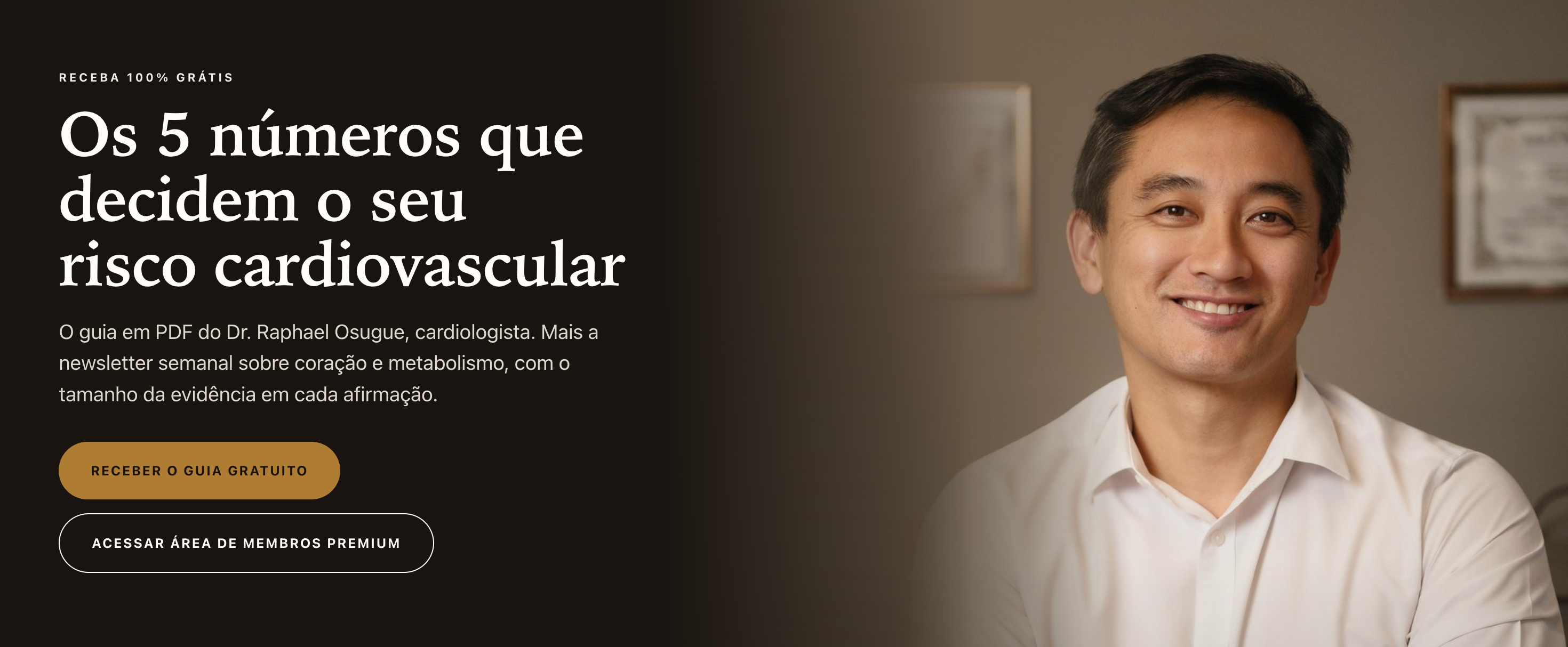 Newsletter gratuita — Os 5 números que decidem o seu risco cardiovascular